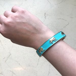 turquoise gold enamel elephant bracelet fornash